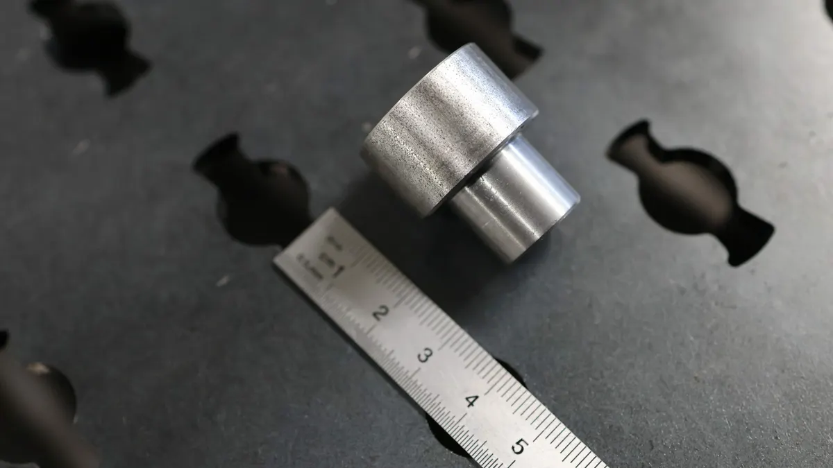 Détail d'un pion acier EKI de 25 mm de diamètre