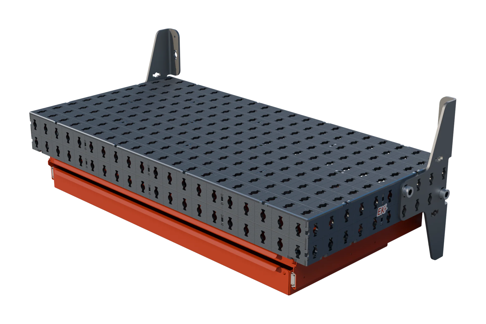 Table de soudure EKI 100 avec servante — 1000×500×100 mm
