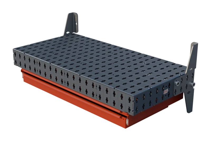 Table de soudure EKI 100 avec servante — 1000×500×100 mm