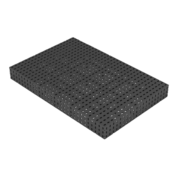 Plateau acier pour table de soudure professionnelle 1500x1000 mm EKI avec perçage Ø16